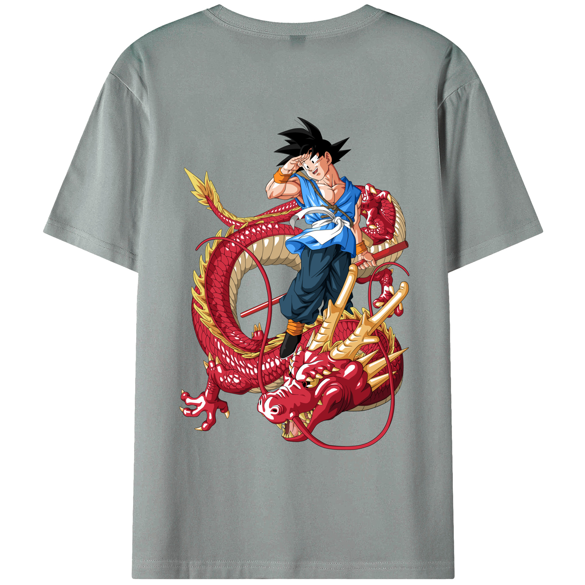 （画像用） ドラゴンボール 孫悟空（そん ごくう）Son Goku カカロット DRAGON BALL Kakarotto 綿100％ メンズ半袖Tシャツ（バックプリント） 通気性